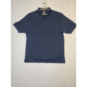 Ahead Extreme Striped Performance Golf Polo Shirt Preppy Vaca Mens XXL Navy